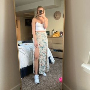 floral full length maxi skirt